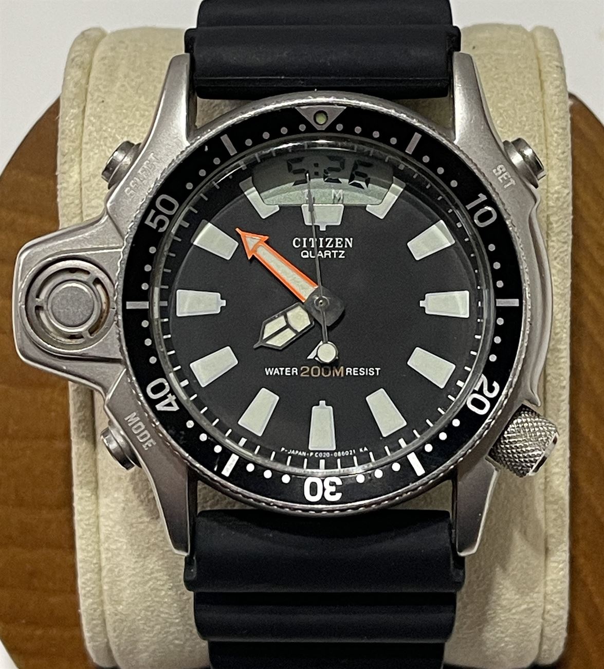 1990 Citizen Promaster Aqualand C022 Vintage Diver Watch Chrono