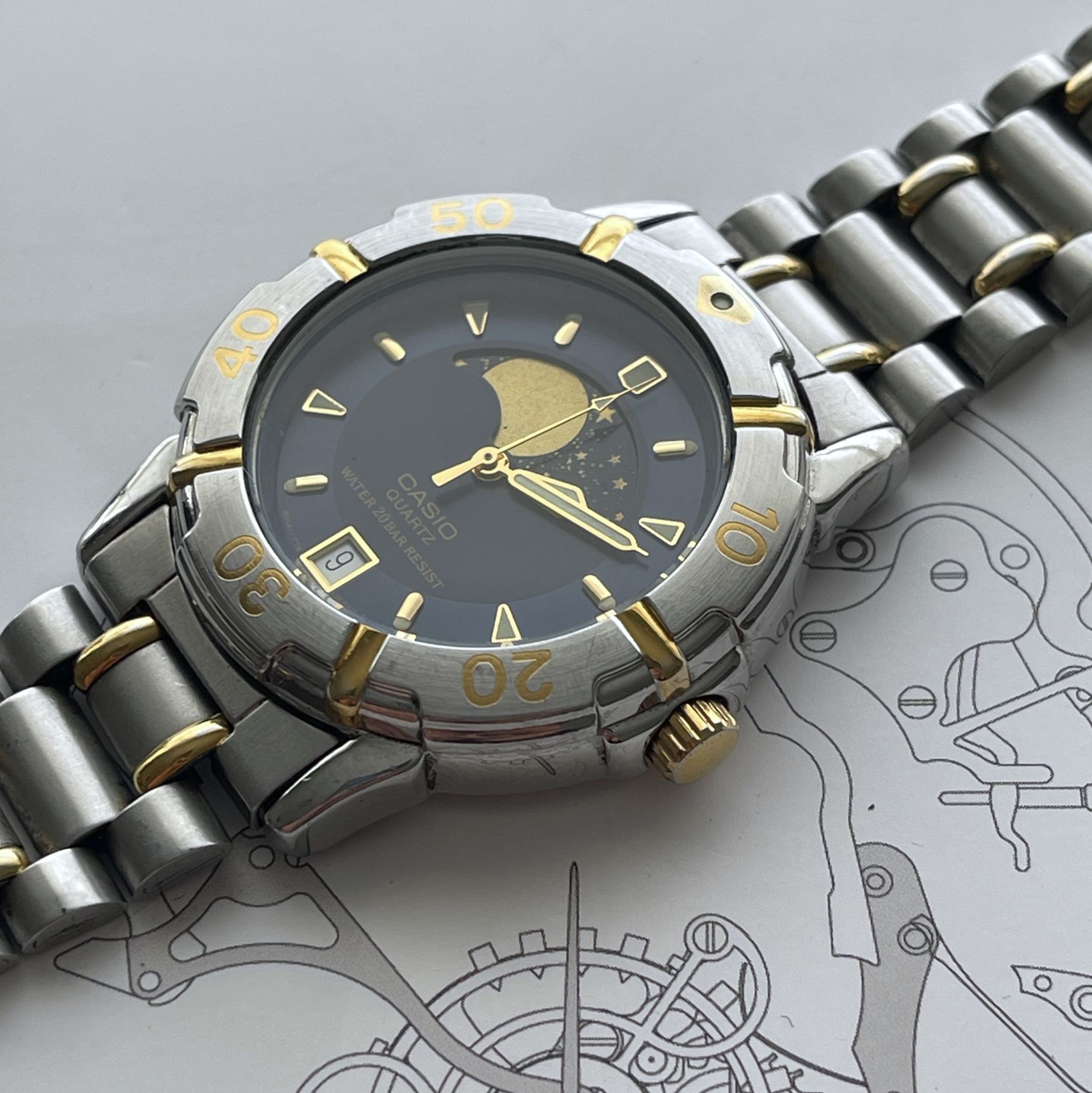 1987 Casio Moon Phase Quartz MD-717 - Chrono Collect