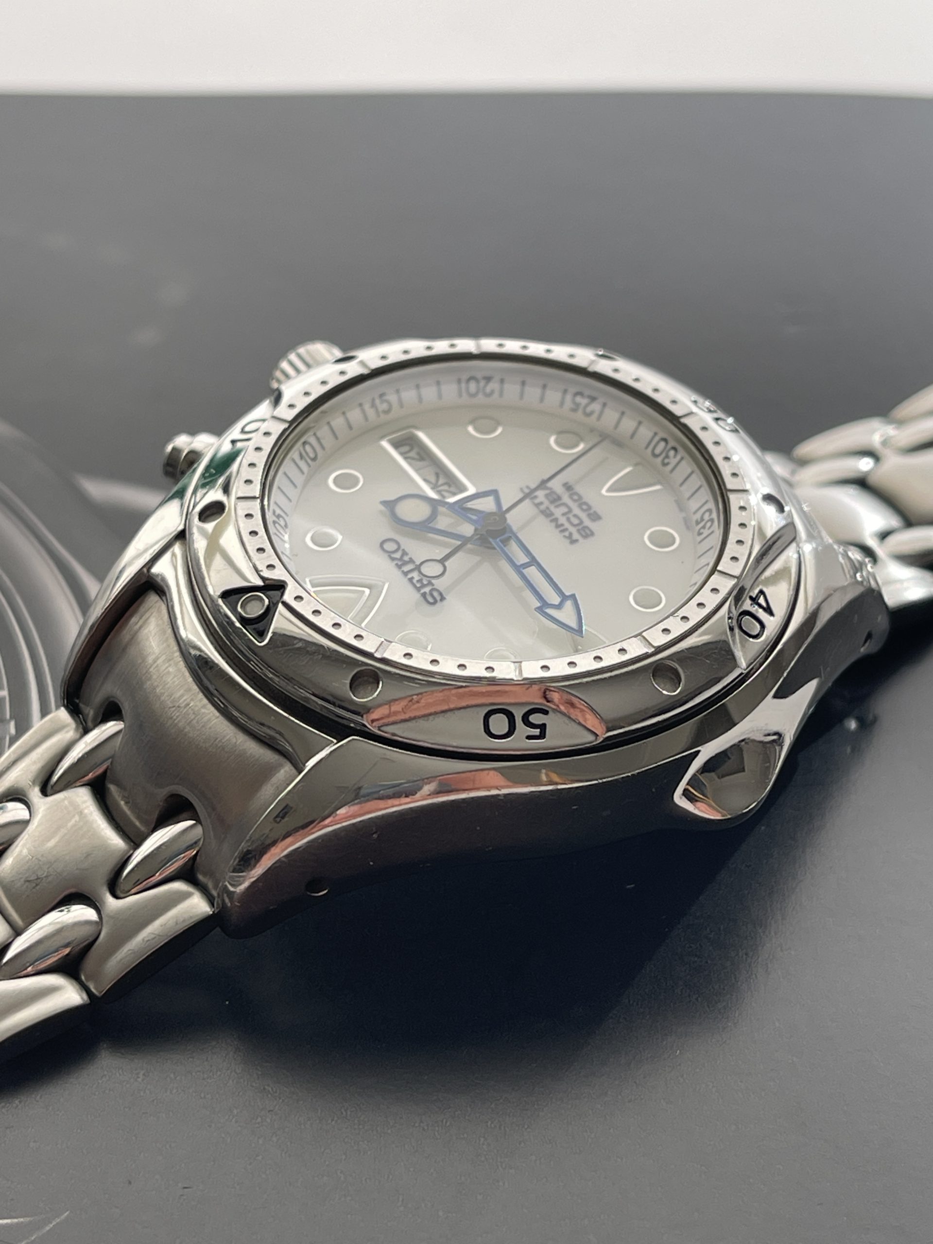 01410088 ▽ SEIKO セイコー 5M43-0D20 KINETIC キネティック メンズ 